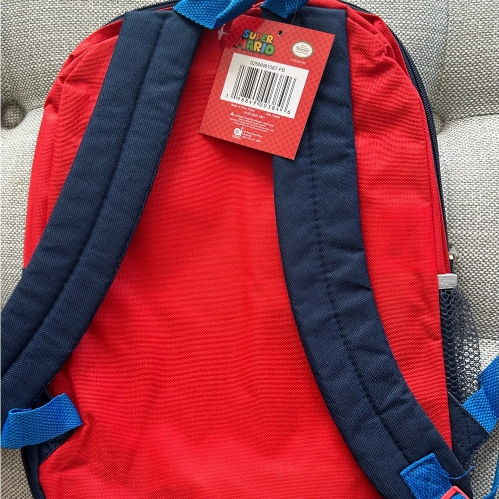 Nintendo Super Mario Kids Backpack - Red, Blue, Green NWT - Picture 3 of 4